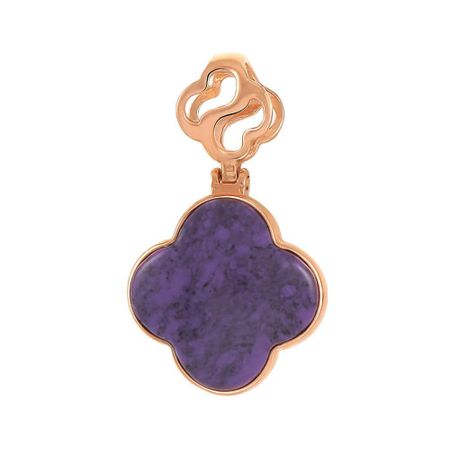 Золотая подвеска с чароитом из коллекции КЛЕВЕР