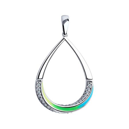 Подвеска SOKOLOV из серебра с эмалью и фианитами
