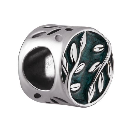 Серебряный шарм Листья с эмалью брусники листья 1 5 г фильтр пак 20шт