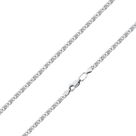 Серебряная цепочка Улитка с родированием