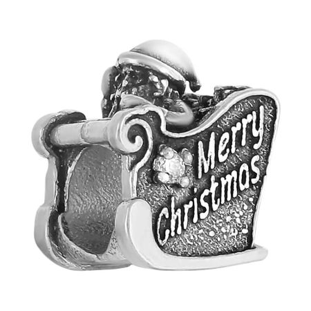 Подвеска-шарм из серебра с фианитом