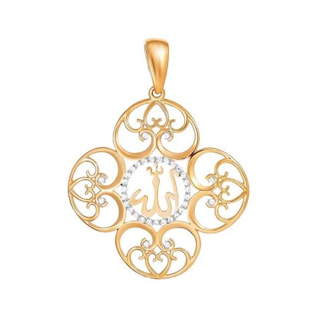 Подвеска мусульманская TALANT из золота с фианитами