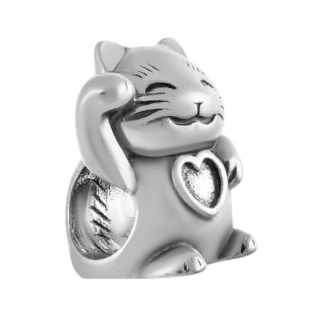 Подвеска-шарм Манеки-неко из серебра