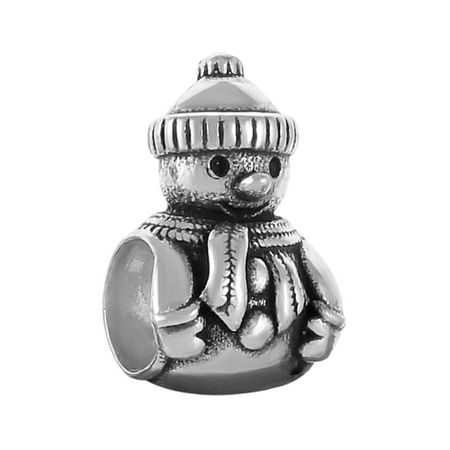 Подвеска-шарм Снеговик из серебра