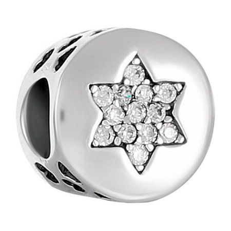 Подвеска-шарм Звезда из серебра с фианитами