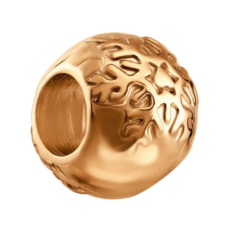 Серебряный шарм Снежинка с позолотой