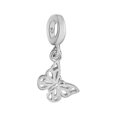 Подвеска-шарм Бабочка из серебра светящаяся подвеска бабочка dreamburgh