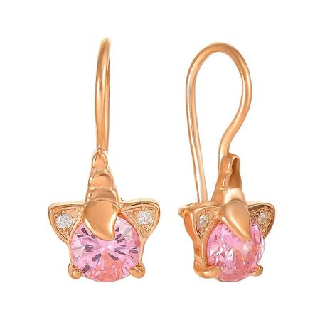 Серебряные серьги с ювелирными кристаллами и фианитами