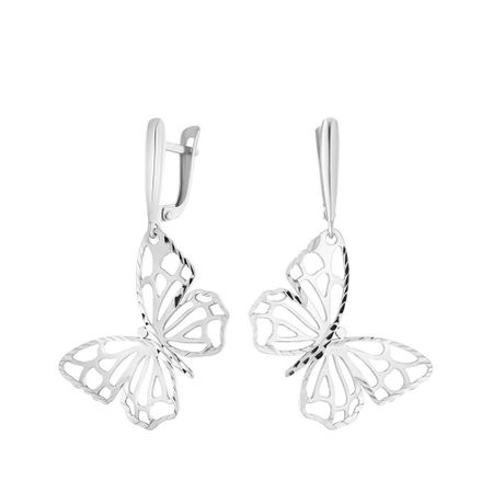 Серебряные серьги Бабочка мебельные петли naierdi мини бабочка бронзовые золотые серебряные 30 шт