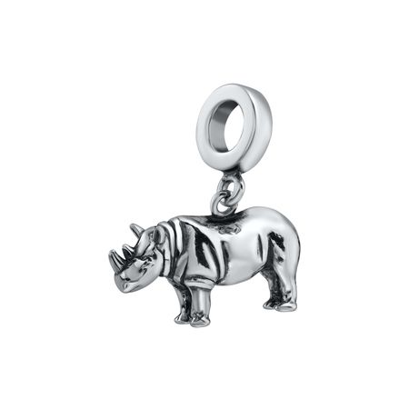 Серебряный шарм Носорог с чернением антон витальевич демченко носорог