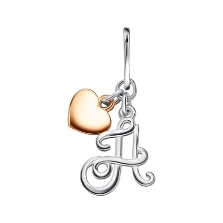 Серебряная подвеска буква А с позолотой и родированием автомобильная 3d abs пластиковая серебряная буква логотип наклейка задний багажник оформление для honda нефритовая эмблема аксессуары