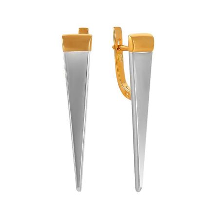 Серьги Треугольник из серебра чертежный стамм s линейка 15см треугольник 30 треугольник 45 транспортир