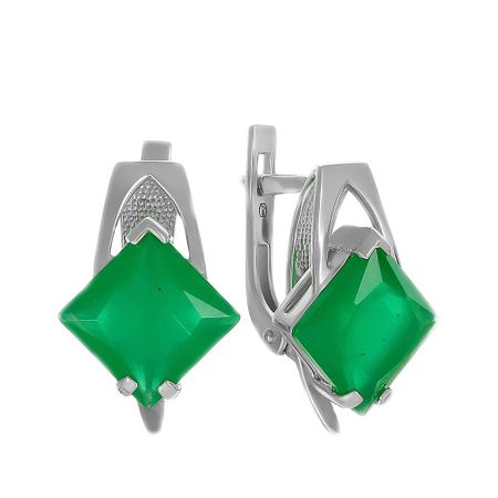 Серьги из серебра с агатами