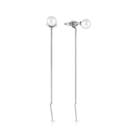 Серьги-пусеты TALANT из серебра с жемчугом SWAROVSKI