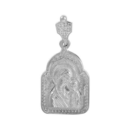 Подвеска-икона Казанская Божия Матерь из серебра с фианитами
