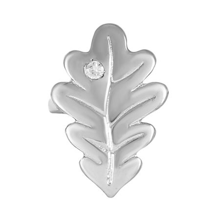 Серьга-пусета из серебра с фианитом