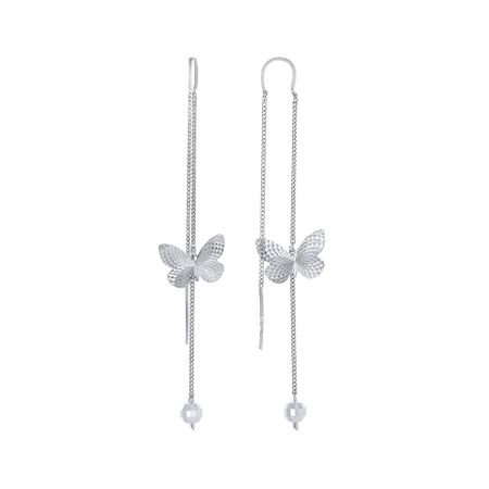 Серебряные серьги Бабочка мебельные петли naierdi мини бабочка бронзовые золотые серебряные 30 шт