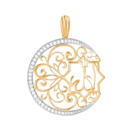 Подвеска мусульманская TALANT из золота с фианитами