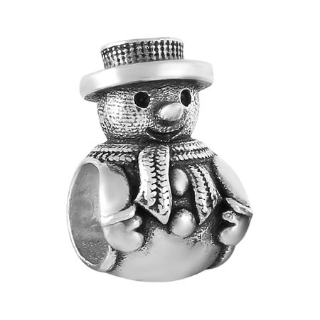 Подвеска-шарм Снеговик из серебра
