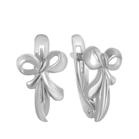 Серьги детские Бант из серебра
