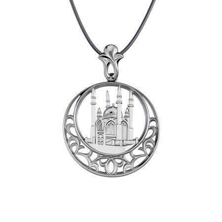 Серебряная мусульманская подвеска Мечеть