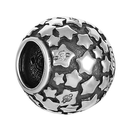 Подвеска-шарм Звезда из серебра с фианитами