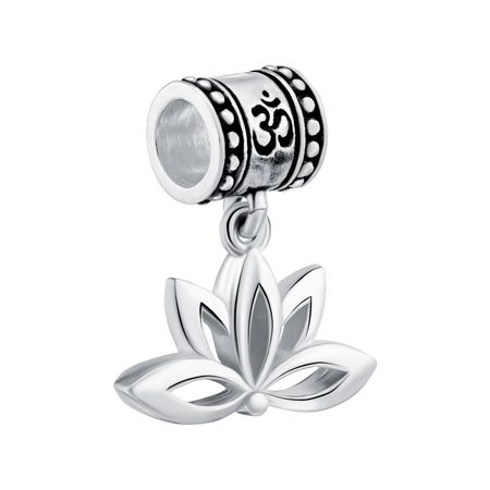 Серебряный шарм Лотос с чернением на шаг впереди 30 лет холдингу лотос