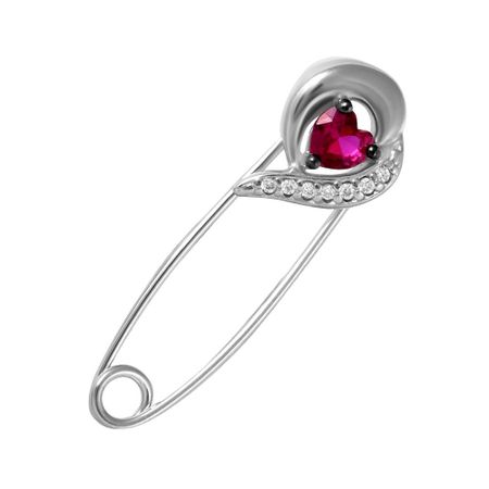 Брошь-булавка SOKOLOV из серебра с фианитами