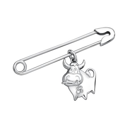 Серебряная булавка с родированием