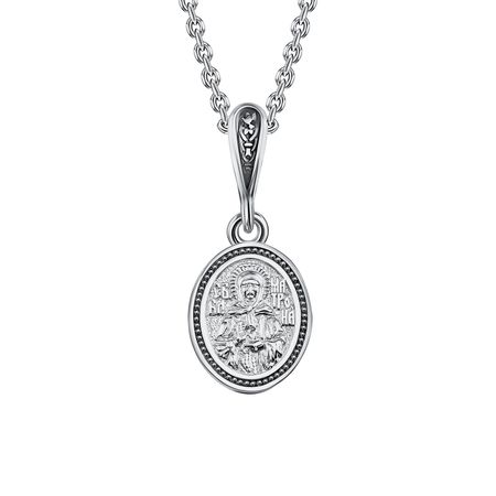 Серебряный образок Матрона с чернением