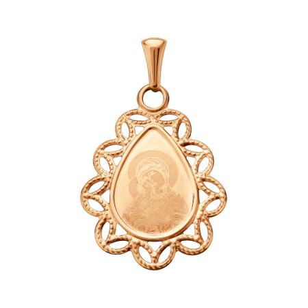 Золотая подвеска Икона Владимирская Божия Матерь