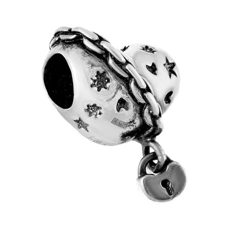 Подвеска-шарм Сердце на замке из серебра энни берроуз свадьба в замке кингсмид