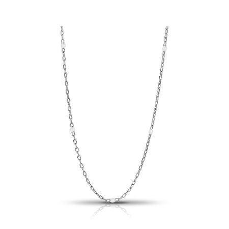 Серебряное колье с эмалью и родированием