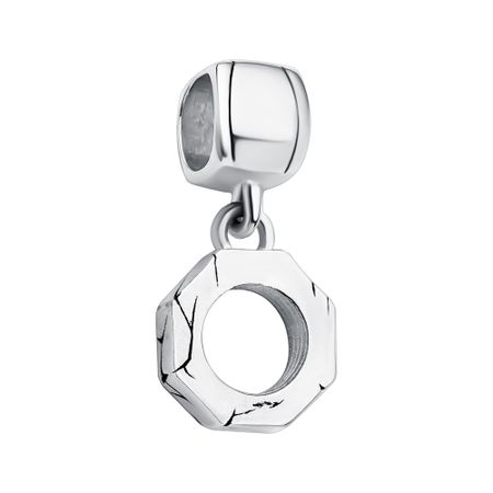 Серебряный шарм Гайка с чернением