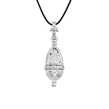 Серебряная ладанка с фианитом