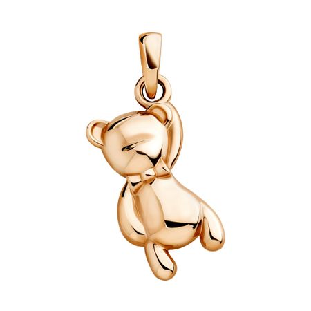Золотая подвеска Медведь