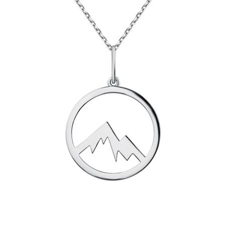 Серебряная подвеска Горы с родированием кейт мэннинг золоченые горы