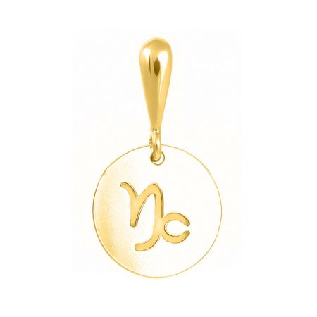 Серебряная подвеска с позолотой со знаком зодиака Козерог