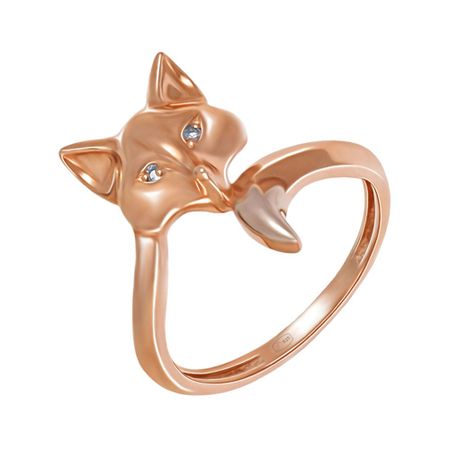 Кольцо Лиса из серебра с алпанитами лиса и дрозд