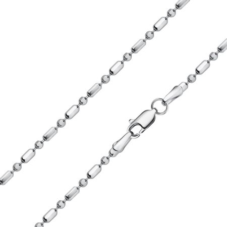 Золотая цепочка Перлина 1+1 с алмазной гранью и родированием