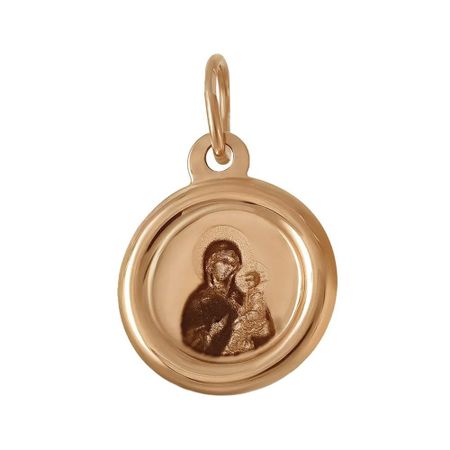 Золотая подвеска Икона Тихвинская Божия Матерь