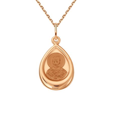 Золотая подвеска Икона Николай Чудотворец