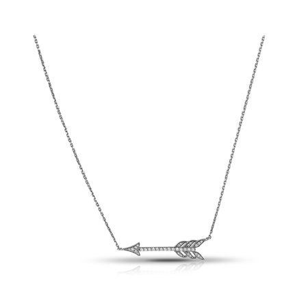 Серебряное колье Стрела с фианитами и родированием наталья николаевна александрова стрела гильгамеша