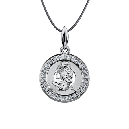 Серебряная подвеска со знаком зодиака Дева небесная дева японские сказки