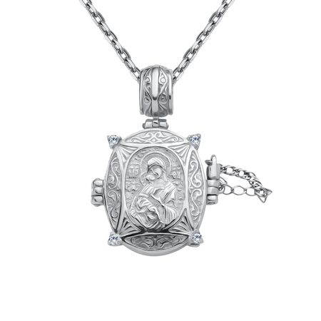 Серебряная подвеска Складень с фианитами