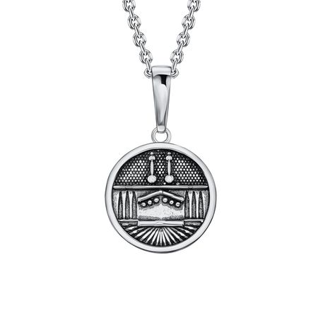 Серебряная подвеска Мечеть с чернением