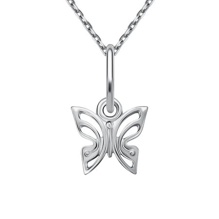 Серебряная подвеска Бабочка с родированием светящаяся подвеска бабочка dreamburgh