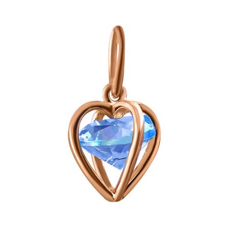 Подвеска детская из серебра с ювелирным кристаллом