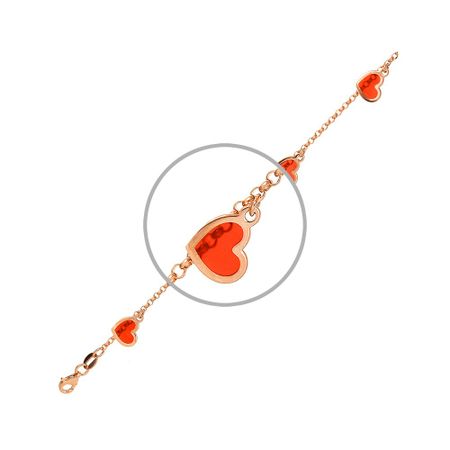 Серебряный браслет с эмалью и позолотой