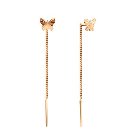 Серебряные серьги с алмазной гранью и позолотой